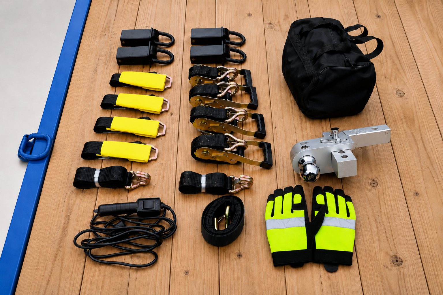 Car hauler strap toolbox