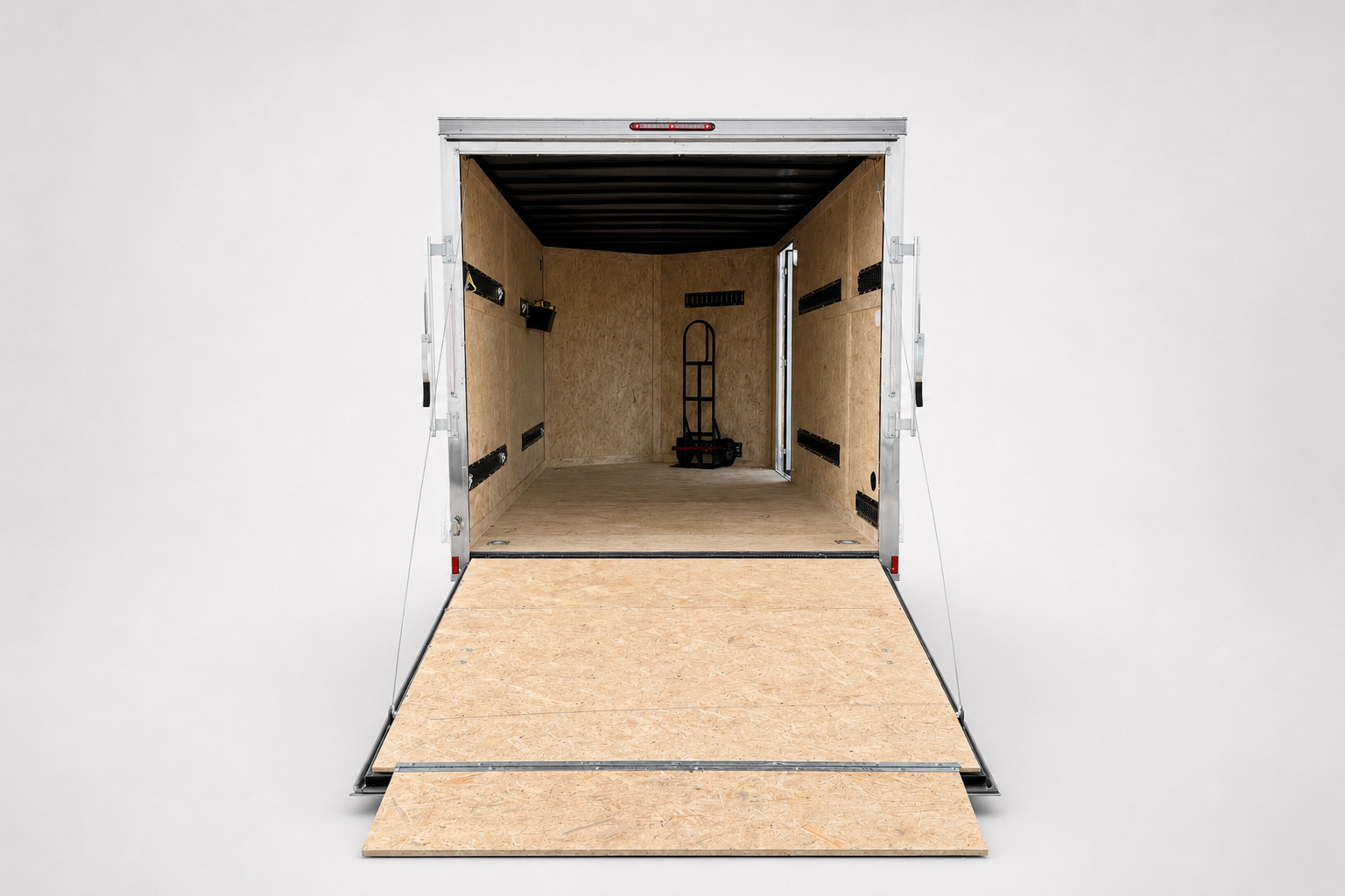Enclosed trailer side view